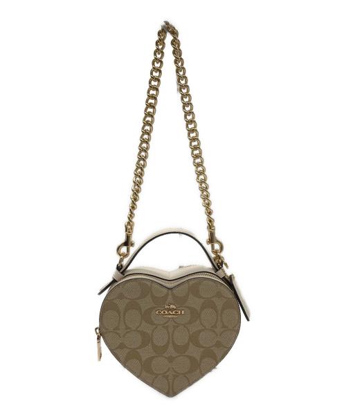 COACH（コーチ）COACH (コーチ) チェーンワンショルダーバッグ ベージュの古着・服飾アイテム