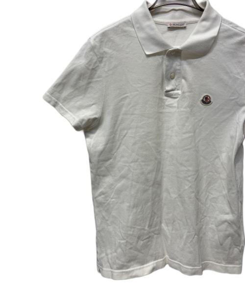 MONCLER（モンクレール）MONCLER (モンクレール) ポロシャツ ホワイト サイズ:Ｓの古着・服飾アイテム