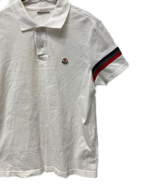 MONCLER（モンクレール）MONCLER (モンクレール) ポロシャツ ホワイト サイズ:Ｓの古着・服飾アイテム
