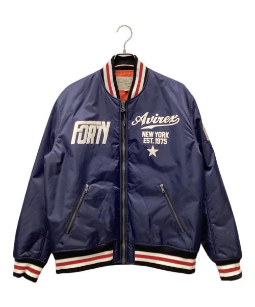 AVIREX（アヴィレックス）AVIREX (アヴィレックス) スタジャン ネイビー サイズ:2XLの古着・服飾アイテム