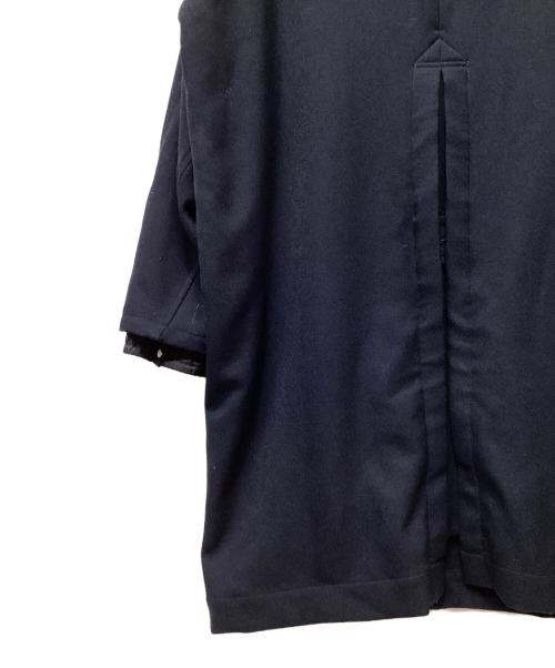 YSTRDY'S TMRRW（イエスタデイズトゥモロウ）YSTRDY'S TMRRW (イエスタデイズトゥモロウ) WOOLLY TWILL PATRASCHE COA ネイビー サイズ:Mの古着・服飾アイテム