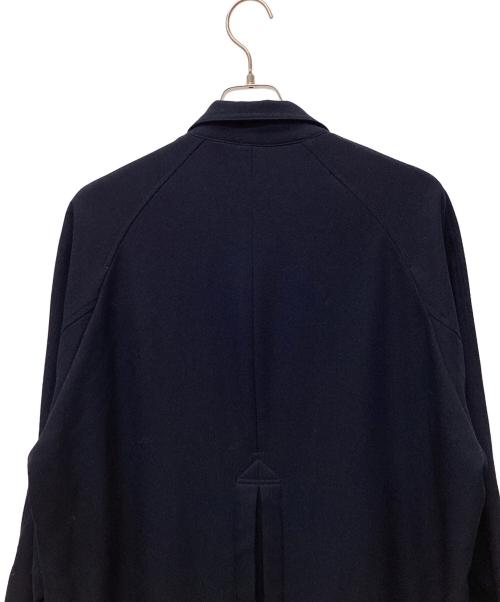 YSTRDY'S TMRRW（イエスタデイズトゥモロウ）YSTRDY'S TMRRW (イエスタデイズトゥモロウ) WOOLLY TWILL PATRASCHE COA ネイビー サイズ:Mの古着・服飾アイテム