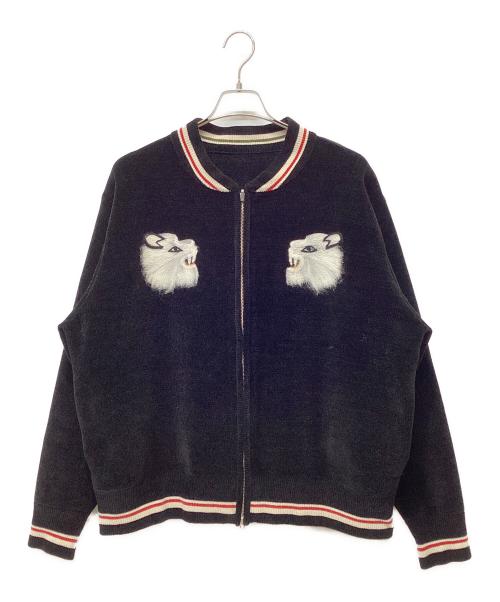 DAIRIKU（ダイリク）DAIRIKU (ダイリク) Needle Punch Reversible Ska Knit ブラック サイズ:Mの古着・服飾アイテム