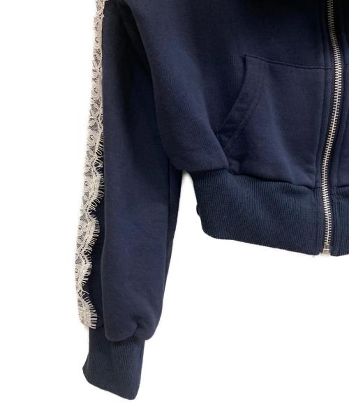 darich（ダーリッチ）darich (ダーリッチ) オフショルレーススウェット/スカートセット ネイビー サイズ:Freeの古着・服飾アイテム