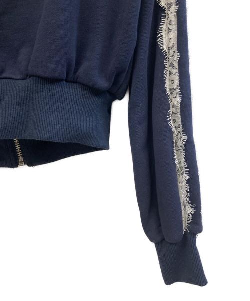 darich（ダーリッチ）darich (ダーリッチ) オフショルレーススウェット/スカートセット ネイビー サイズ:Freeの古着・服飾アイテム