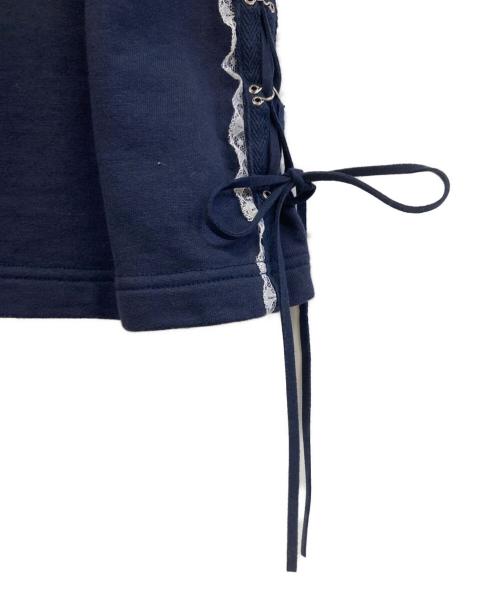 darich（ダーリッチ）darich (ダーリッチ) オフショルレーススウェット/スカートセット ネイビー サイズ:Freeの古着・服飾アイテム