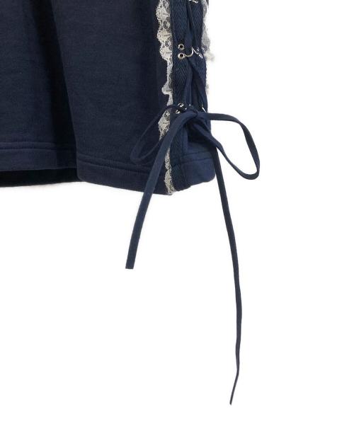 darich（ダーリッチ）darich (ダーリッチ) オフショルレーススウェット/スカートセット ネイビー サイズ:Freeの古着・服飾アイテム