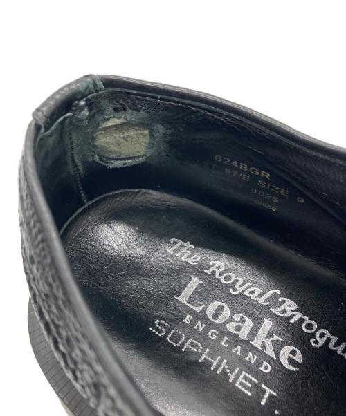 LOAKE（ローク）LOAKE (ローク) SOPHNET. (ソフネット) ウィングチップシューズ ブラック サイズ:9の古着・服飾アイテム