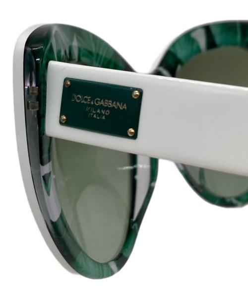 DOLCE & GABBANA（ドルチェ＆ガッバーナ）DOLCE & GABBANA (ドルチェ＆ガッバーナ) サングラス ホワイト×グリーンの古着・服飾アイテム