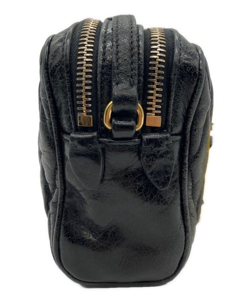 MIU MIU（ミュウミュウ）MIU MIU (ミュウミュウ) ミニショルダーバッグ ブラックの古着・服飾アイテム