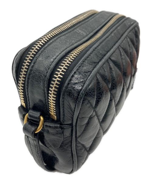 MIU MIU（ミュウミュウ）MIU MIU (ミュウミュウ) ミニショルダーバッグ ブラックの古着・服飾アイテム