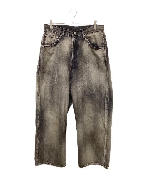ANCELLM（アンセルム）ANCELLM (アンセルム) AGING WIDE 5P DENIM PANTS ブラック サイズ:2の古着・服飾アイテム