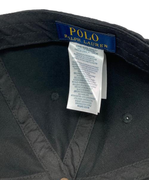 POLO RALPH LAUREN（ポロ・ラルフローレン）POLO RALPH LAUREN (ポロ・ラルフローレン) キャップ ブラックの古着・服飾アイテム