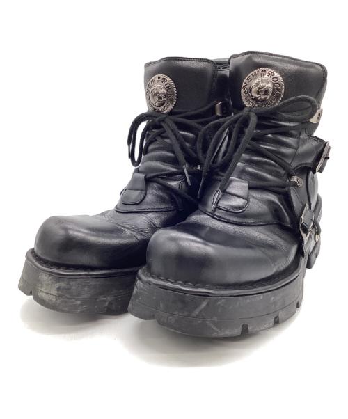 NEW ROCK（ニューロック）NEW ROCK (ニューロック) レザーブーツ ブラック サイズ:43の古着・服飾アイテム