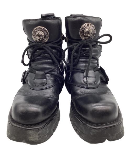 NEW ROCK（ニューロック）NEW ROCK (ニューロック) レザーブーツ ブラック サイズ:43の古着・服飾アイテム