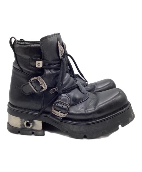 NEW ROCK（ニューロック）NEW ROCK (ニューロック) レザーブーツ ブラック サイズ:43の古着・服飾アイテム