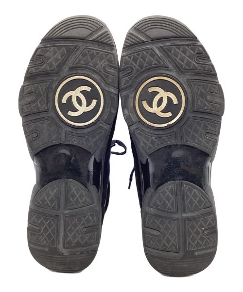 CHANEL（シャネル）CHANEL (シャネル) ローカットスニーカー ブラック×ネイビー サイズ:26cmの古着・服飾アイテム