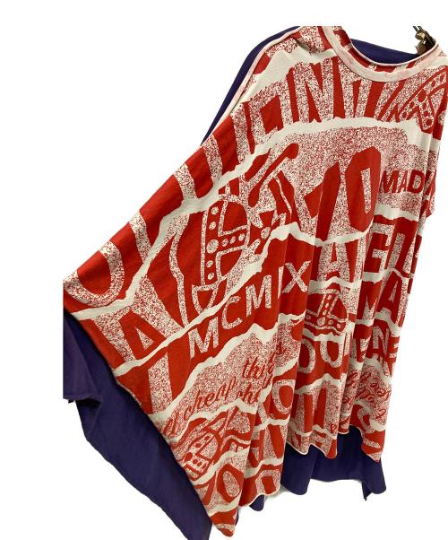 Vivienne Westwood ANGLOMANIA（ヴィヴィアンウエストウッドアングロマニア）Vivienne Westwood ANGLOMANIA (ヴィヴィアンウエストウッドアングロマニア) ノースリーブ・キャミソールワンピース レッド×パープル サイズ:38の古着・服飾アイテム