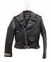 Hysteric Glamour（ヒステリックグラマー）の古着「レザーライダースジャケット」｜ブラック