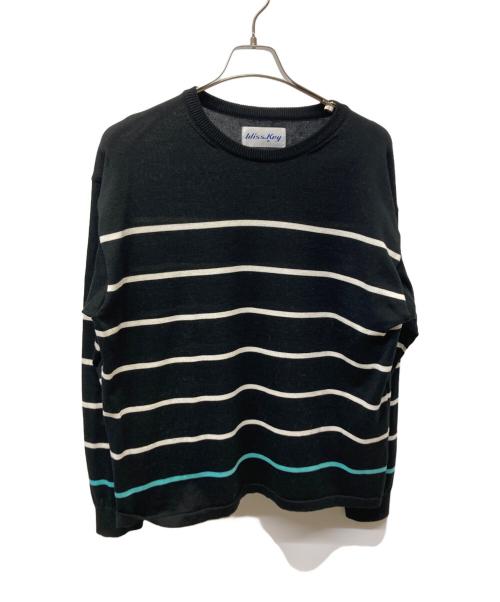 WISS.KEY（ウィス・キー）WISS.KEY (ウィス・キー) 薄手ニット ブラック サイズ:Lの古着・服飾アイテム