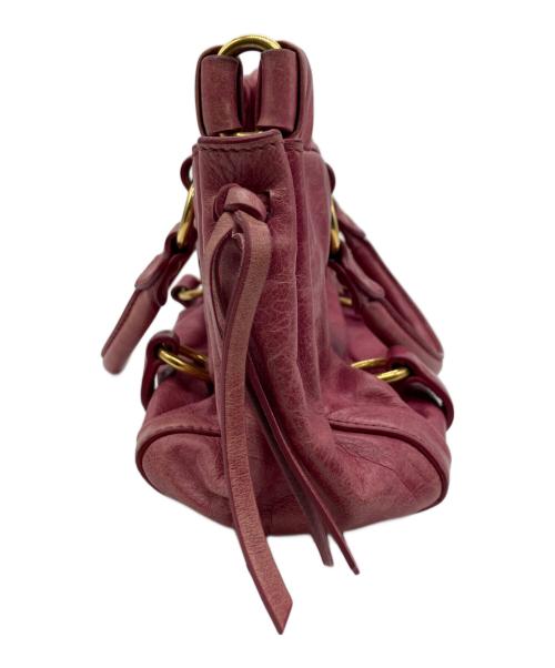 MIU MIU（ミュウミュウ）MIU MIU (ミュウミュウ) ２WAYレザーハンドバッグ ピンクの古着・服飾アイテム