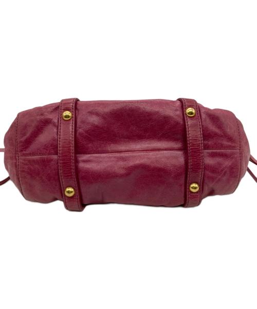 MIU MIU（ミュウミュウ）MIU MIU (ミュウミュウ) ２WAYレザーハンドバッグ ピンクの古着・服飾アイテム