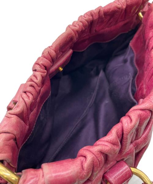 MIU MIU（ミュウミュウ）MIU MIU (ミュウミュウ) ２WAYレザーハンドバッグ ピンクの古着・服飾アイテム