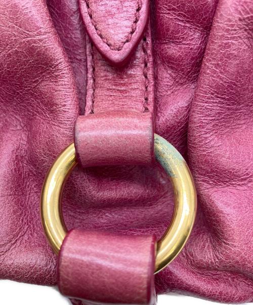 MIU MIU（ミュウミュウ）MIU MIU (ミュウミュウ) ２WAYレザーハンドバッグ ピンクの古着・服飾アイテム