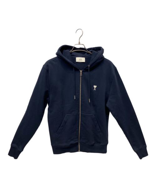 AMI Alexandre Mattiussi（アミアレクサンドルマテュッシ）AMI Alexandre Mattiussi (アミアレクサンドルマテュッシ) ジップパーカー ネイビー サイズ:Ｍの古着・服飾アイテム