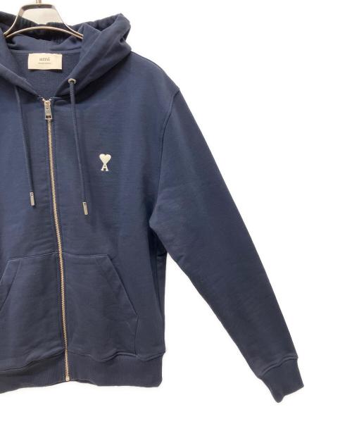 AMI Alexandre Mattiussi（アミアレクサンドルマテュッシ）AMI Alexandre Mattiussi (アミアレクサンドルマテュッシ) ジップパーカー ネイビー サイズ:Ｍの古着・服飾アイテム