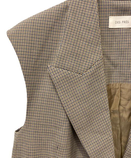 DES PRES（デ プレ）DES PRES (デ プレ) ウーステッドウールトロピカルストレッチ ラペルカラージレ ブラウン サイズ:FREEの古着・服飾アイテム