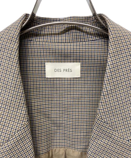 DES PRES（デ プレ）DES PRES (デ プレ) ウーステッドウールトロピカルストレッチ ラペルカラージレ ブラウン サイズ:FREEの古着・服飾アイテム