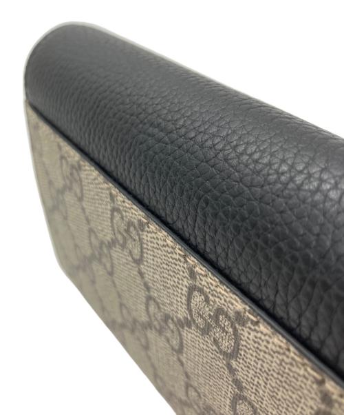 GUCCI（グッチ）GUCCI (グッチ) 2つ折り財布 ブラック×ベージュの古着・服飾アイテム