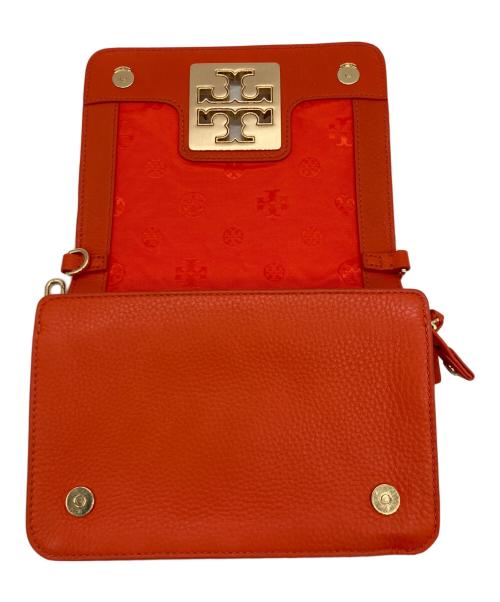 TORY BURCH（トリーバーチ）TORY BURCH (トリーバーチ) レザーショルダーバッグ オレンジの古着・服飾アイテム