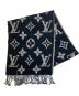 LOUIS VUITTON（ルイ ヴィトン）の古着「マフラー」｜ブラック×ホワイト