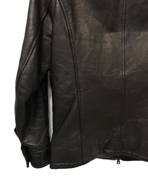 wjk（ダブルジェイケー）wjk (ダブルジェイケー) レザージャケット ブラック サイズ:Sの古着・服飾アイテム