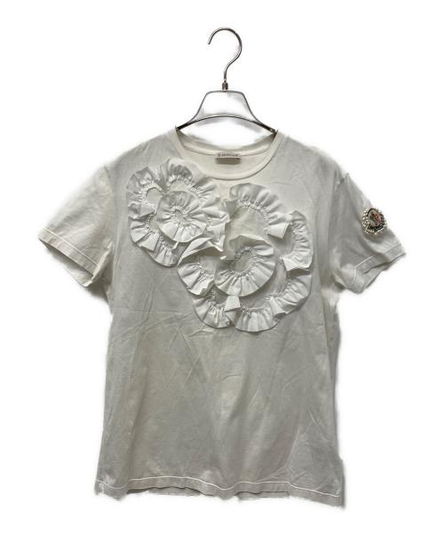 MONCLER（モンクレール）MONCLER (モンクレール) 半袖Tシャツ ホワイト サイズ:Ｍの古着・服飾アイテム