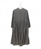 BEARDSLEYビアズリー）の古着「長袖ワンピース」｜グレー