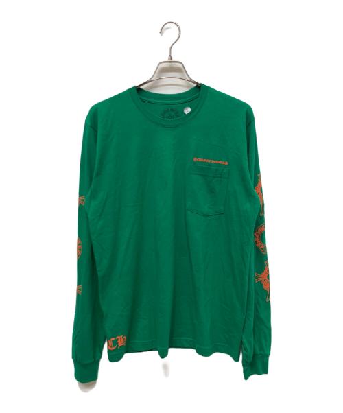 CHROME HEARTS（クロムハーツ）CHROME HEARTS (クロムハーツ) 長袖カットソー グリーン サイズ:L 未使用品の古着・服飾アイテム