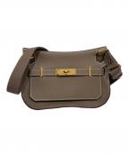 HERMESエルメス）の古着「Jypsiere Mini ジプシエール ミニ/エバーカラー/ゴールド金具/エトゥープ/K刻印：2025年製」｜エトゥープ