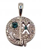 EYEFUNNYアイファニー）の古着「Diamond smile S Half skelton Blue-diamond eyes/ペンダントトップ」
