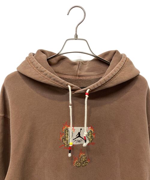 Travis Scott（トラヴィススコット）TRAVIS SCOTT (トラヴィススコット) JORDAN BRAND (ジョーダン ブランド) パーカー ブラウン サイズ:XLの古着・服飾アイテム