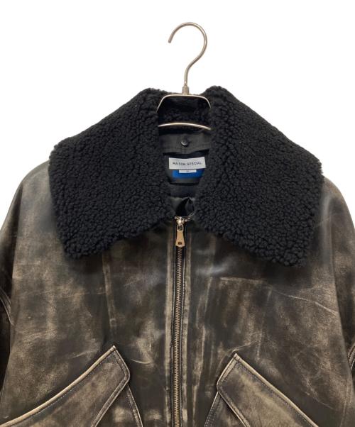 MAISON SPECIAL（メゾンスペシャル）MAISON SPECIAL (メゾンスペシャル) レザージャケット ブラック サイズ:1の古着・服飾アイテム