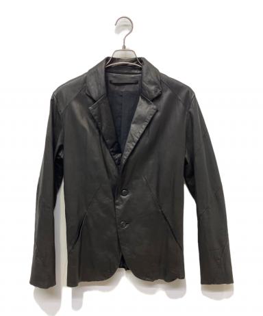 美品　 no no yes！ レザーコットンカーディガン　ブラック 1077002521160674_01_4341w.jpeg