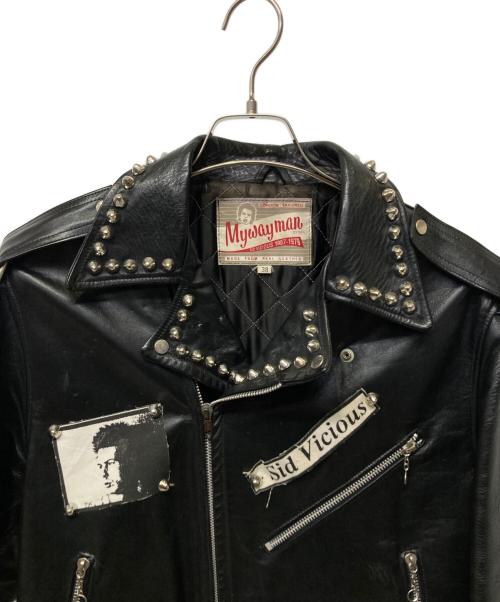 666Leather Wear（シックスシックスシックスレザー）666Leather wear (シックスシックスシックスレザー) ライダースジャケット ブラック サイズ:38の古着・服飾アイテム