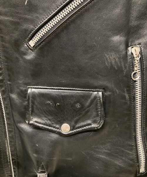 666Leather Wear（シックスシックスシックスレザー）666Leather wear (シックスシックスシックスレザー) ライダースジャケット ブラック サイズ:38の古着・服飾アイテム