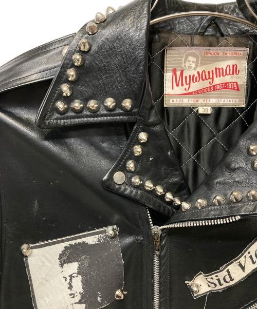 666Leather Wear（シックスシックスシックスレザー）666Leather wear (シックスシックスシックスレザー) ライダースジャケット ブラック サイズ:38の古着・服飾アイテム