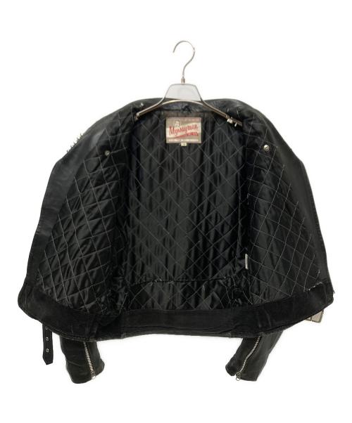 666Leather Wear（シックスシックスシックスレザー）666Leather wear (シックスシックスシックスレザー) ライダースジャケット ブラック サイズ:38の古着・服飾アイテム