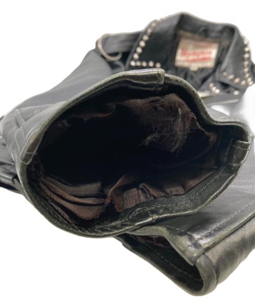 666Leather Wear（シックスシックスシックスレザー）666Leather wear (シックスシックスシックスレザー) ライダースジャケット ブラック サイズ:38の古着・服飾アイテム