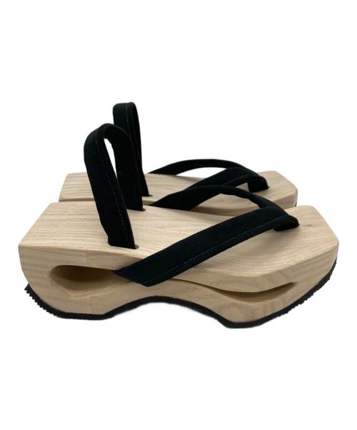 caracoro（カラコロ）caracoro (カラコロ) 雪駄 ブラウン×ブラック サイズ:無しの古着・服飾アイテム